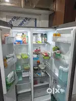 Haier- 596 litre, 3 star side by side refrigerator.( 11 months old)