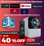 Watch Live TV 2024 IPL A Big Screen Short throw Android LED Projector