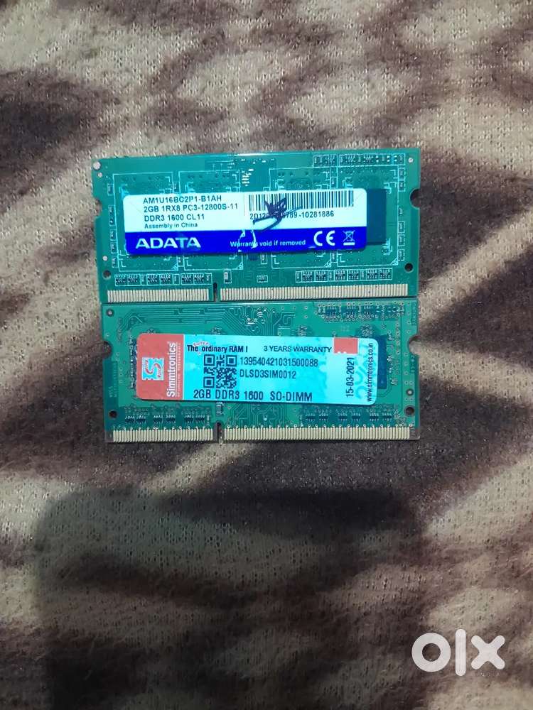 4 gb ram (2×2) ddr3 laptop ram