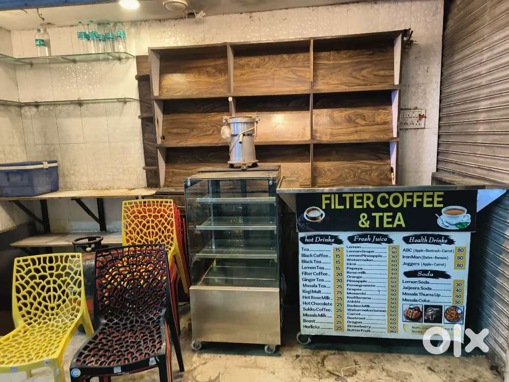 Coffee shop material sales