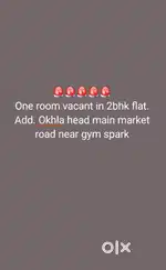 Need 2 flatmate in 2bhk flat