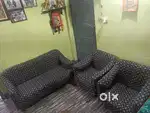 Two seater sofa set and single seater two sofa set