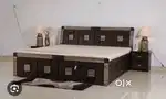 Bed today only buy new double bed with box 5990/-