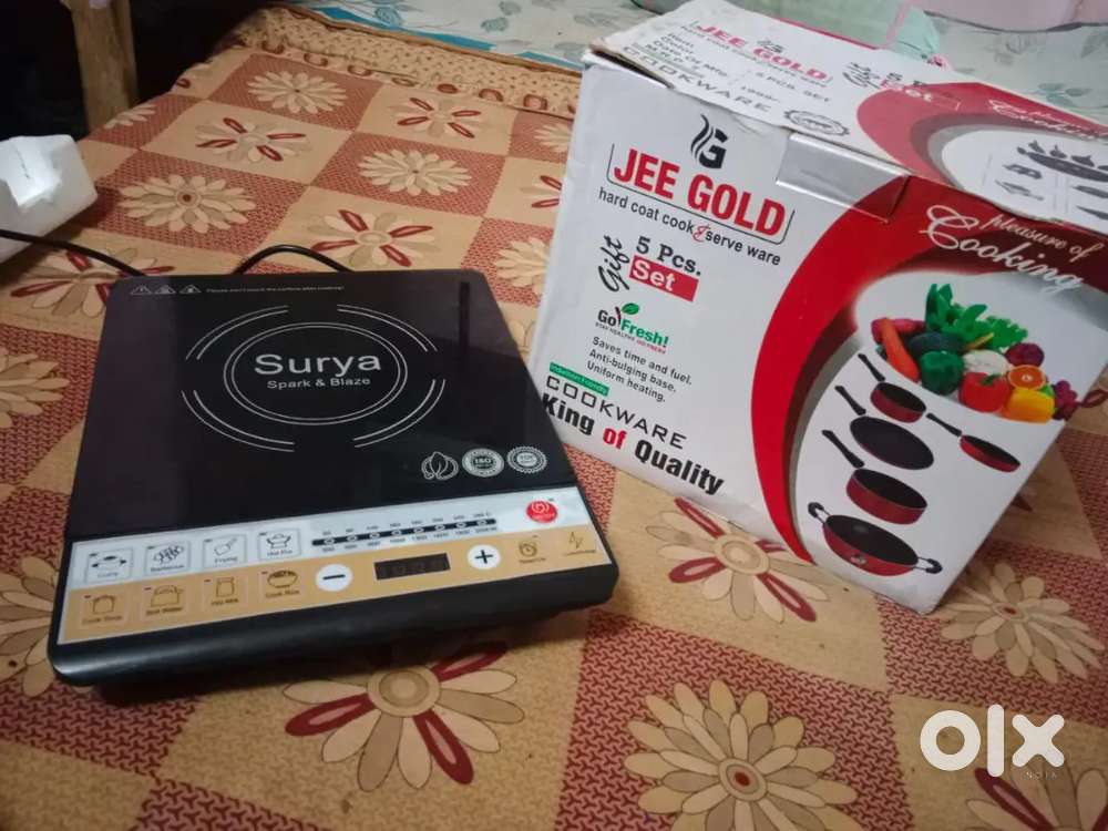 New electric gas stove with bartan