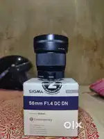 Sigma 56mm 1.4 DC DN E mount lens good condition one year warranty