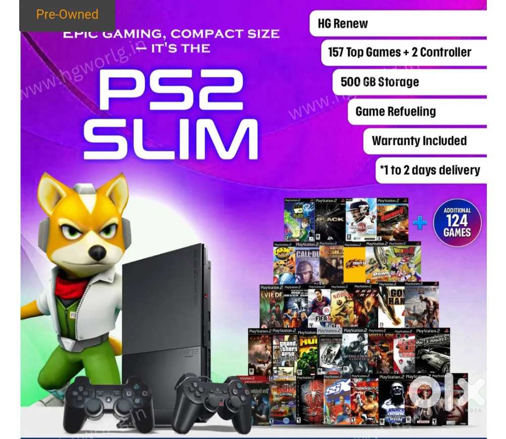 PS2 slim console with 9 month warranty