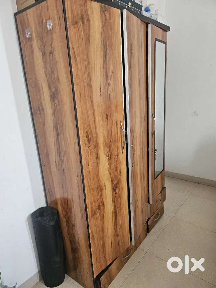 3 Door with mirror and multi drawers wardrobe, Window AC, shoe rack