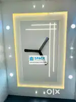 GYPSUM BOARD FALSE CEILING INTERIOR WORK PVC GLASS  VBOARD PARTITION