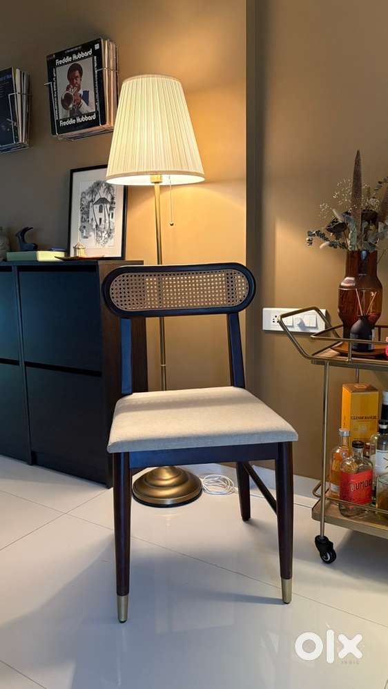 Set of 2 chairs  Mango Wood + Rattan