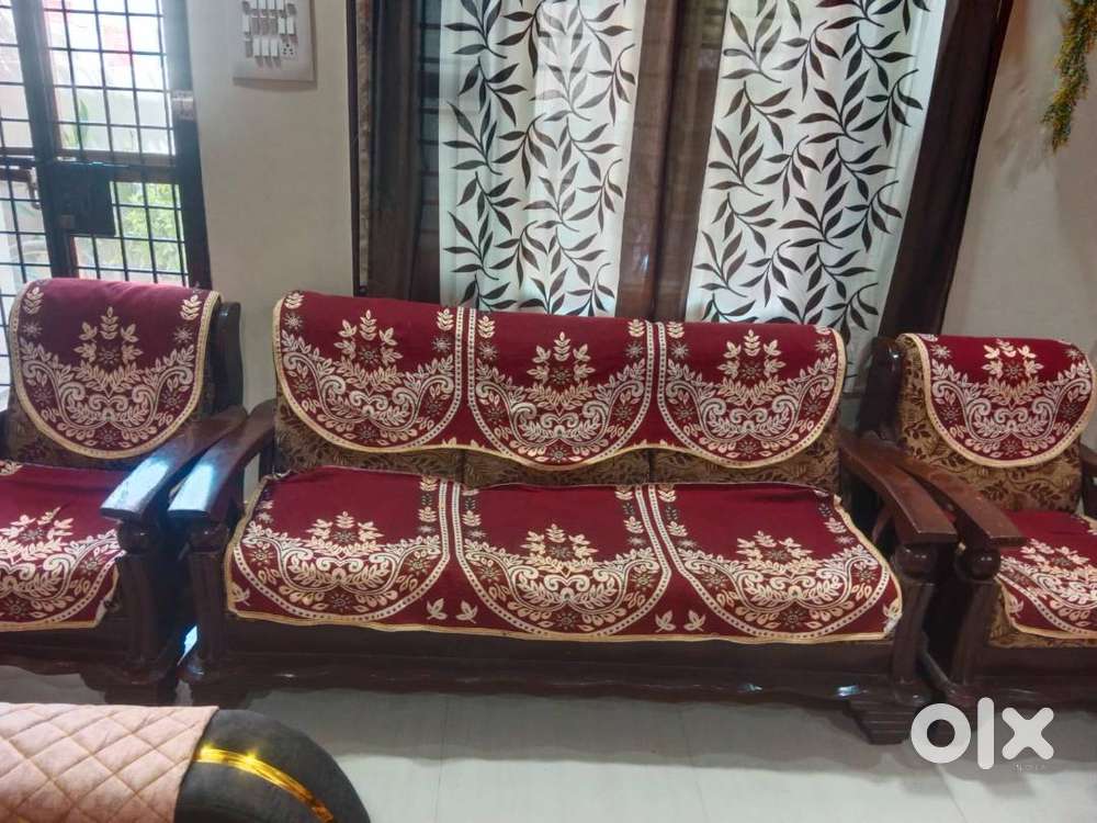 5 seater wooden sofa set