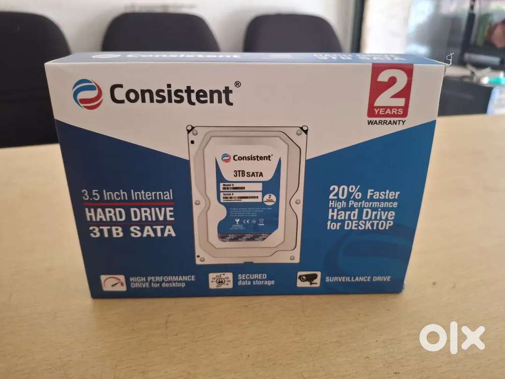 Brand New Sealed  Consistent 3TB Desktop HDD, 1 Year Warranty - Sealed