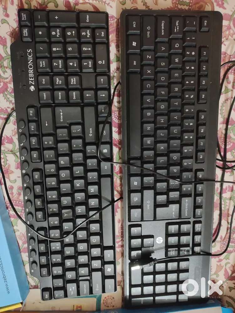 HP K100 Keyboard And Zebronics key board brand new