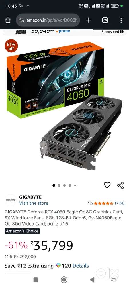 Rtx 4060 egle oc 3fan