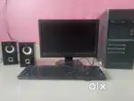 Samsung c.p.u and led , keyboard with two speakers
