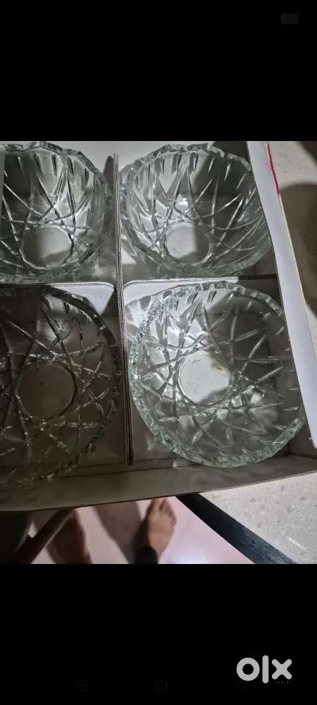 Glass bowls set.steel bottle