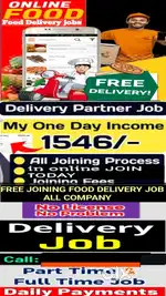 FREE JOINING 100 Delivery boys SWIGGY Food Delivery jobs