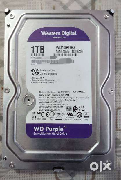 WESTERN DIGITAL 1TB SURVEILLANCE HDD