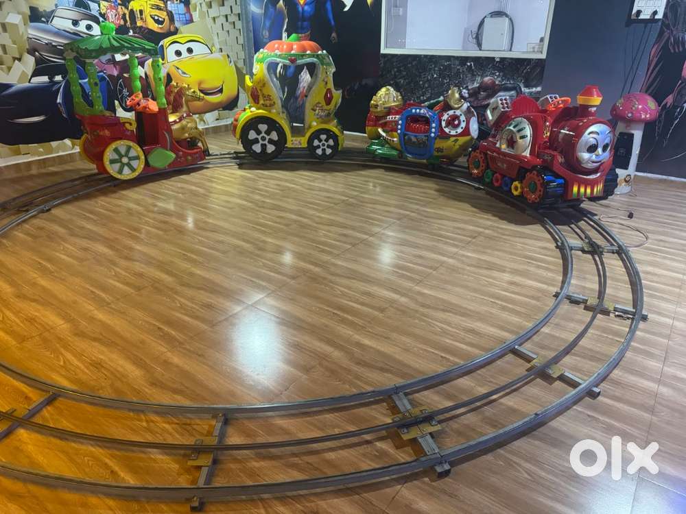 Kids playing machineries