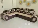 6 Seater Sofa cum Bed with storage and 6 pillows