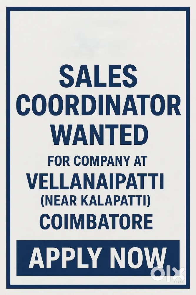 Sales Coordinator wanted