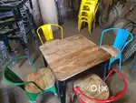 Brand new multi colour cafe restaurant chairs and table
