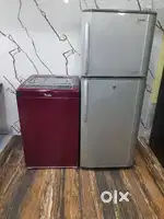 Samsung double door refrigerator & whirlpool washing machine available