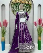New embroidery branded lehanga choli dupatta