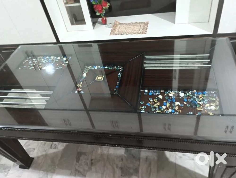 Premium 6-Seater Glass Dining Table Set with chairs – Modern & Stylish