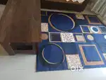 Wooden coffee table for sofa set and 6X5 Carpet
