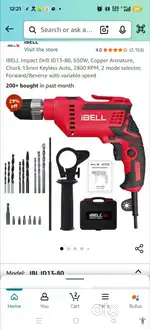 iBELL, Model-ID13-80 IMPACT AC-Supply powered Drilling M/C.