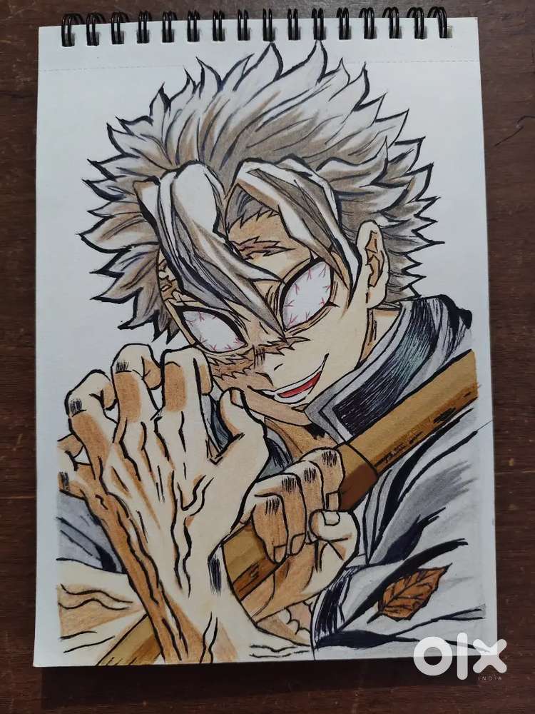 Anime Demon Slayer Drawing and sketch A5 Sheet