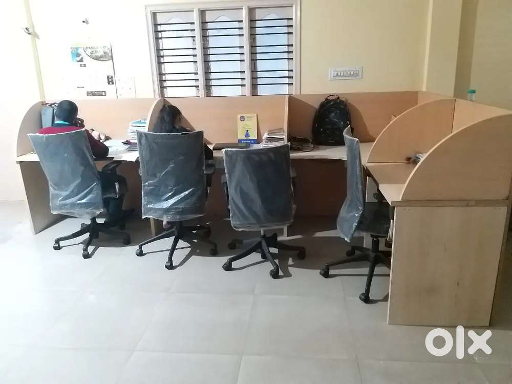 Office with complete work setup