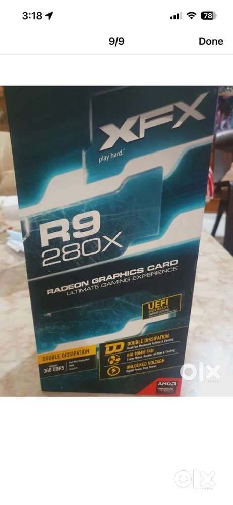 7pieces FX R9280X graphic card 3gb DDR5 AMD graphics