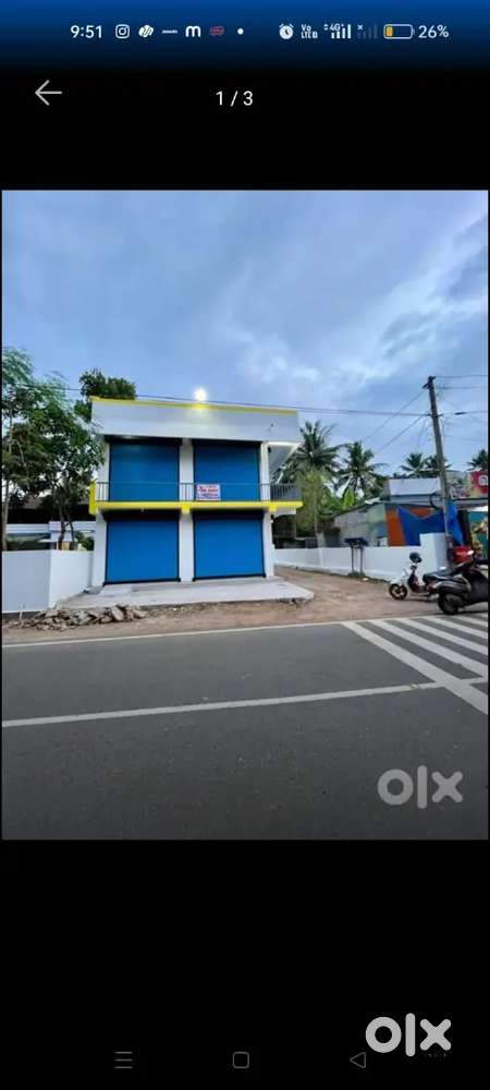 4 NEW ROADSIDE SHOPS FOR RENT NEAR TECHNOCITY, 16TH MILE, THONNAKKAL