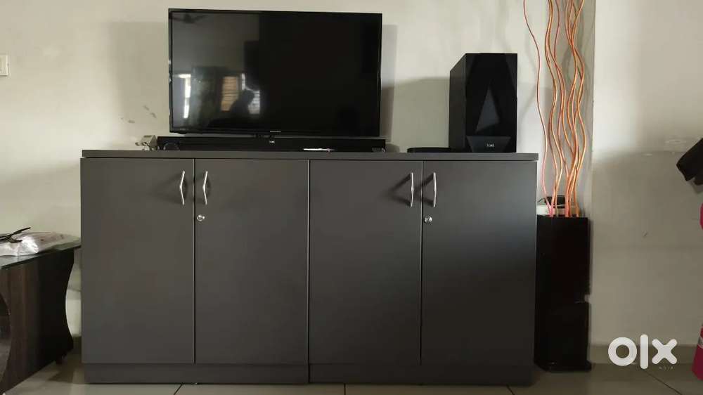 Dark Grey Storage Cupboards