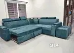 L shape sofa cumbed adjustable headrest available in Starf Furniture
