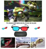 Plastic Frame Red Blue/Cyan 3D Glasses with Free Box packing for video