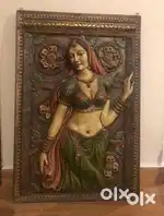 Traditional Woman Wall Panel Home Decor. Painting Handmade Rajasthan