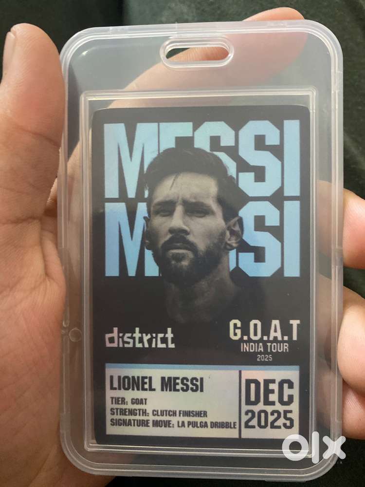 Lionel Messi district greeting card India tour 2025