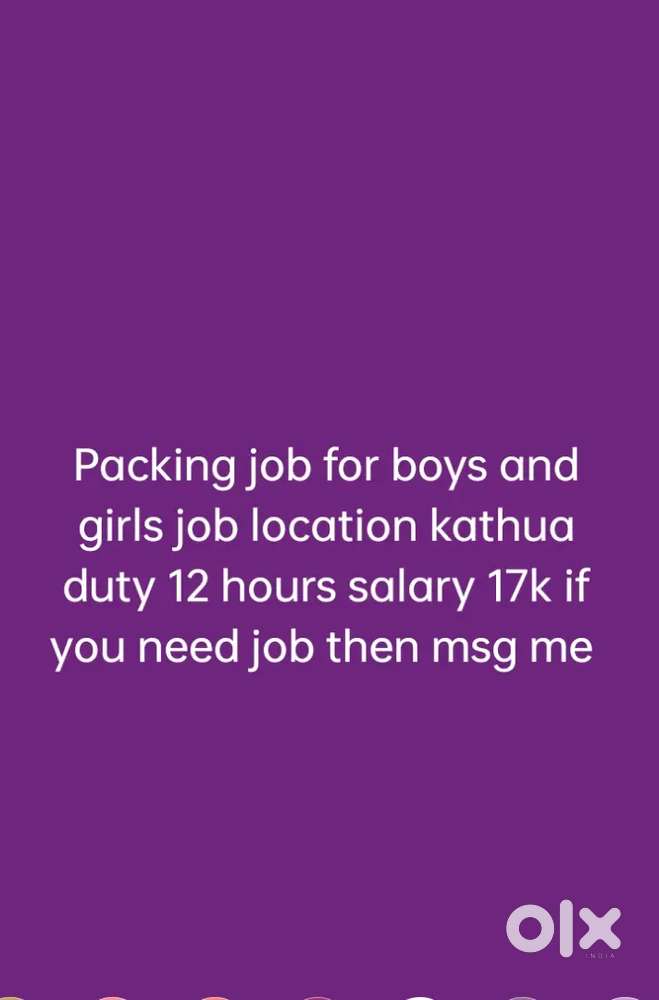 Packing job for boys and girls