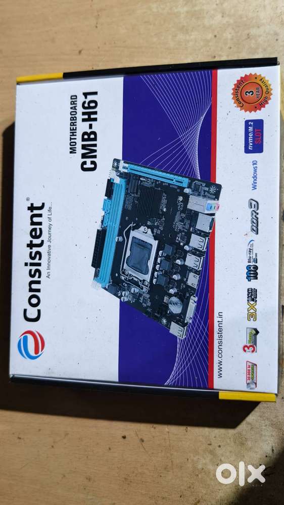 Intel i3-2120 (4 Core) + Brand New H61 Motherboard + 4GB DDR3 RAM Comb