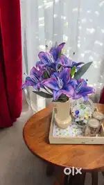 Artificial Lilies stick without Vase, 21-inch height stick