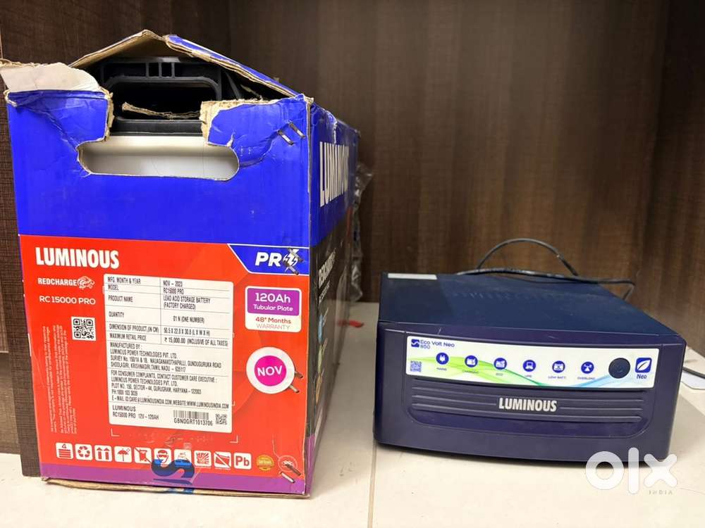 LUMINOUS BATTERY & INVERTER WITH WARRANTY