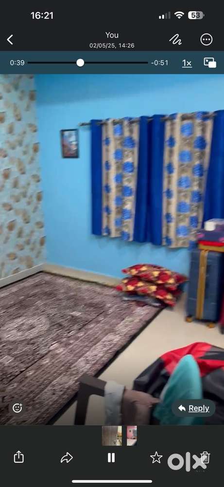 2 bhk flat Fully Decorated Beautiful Flat with Balcony