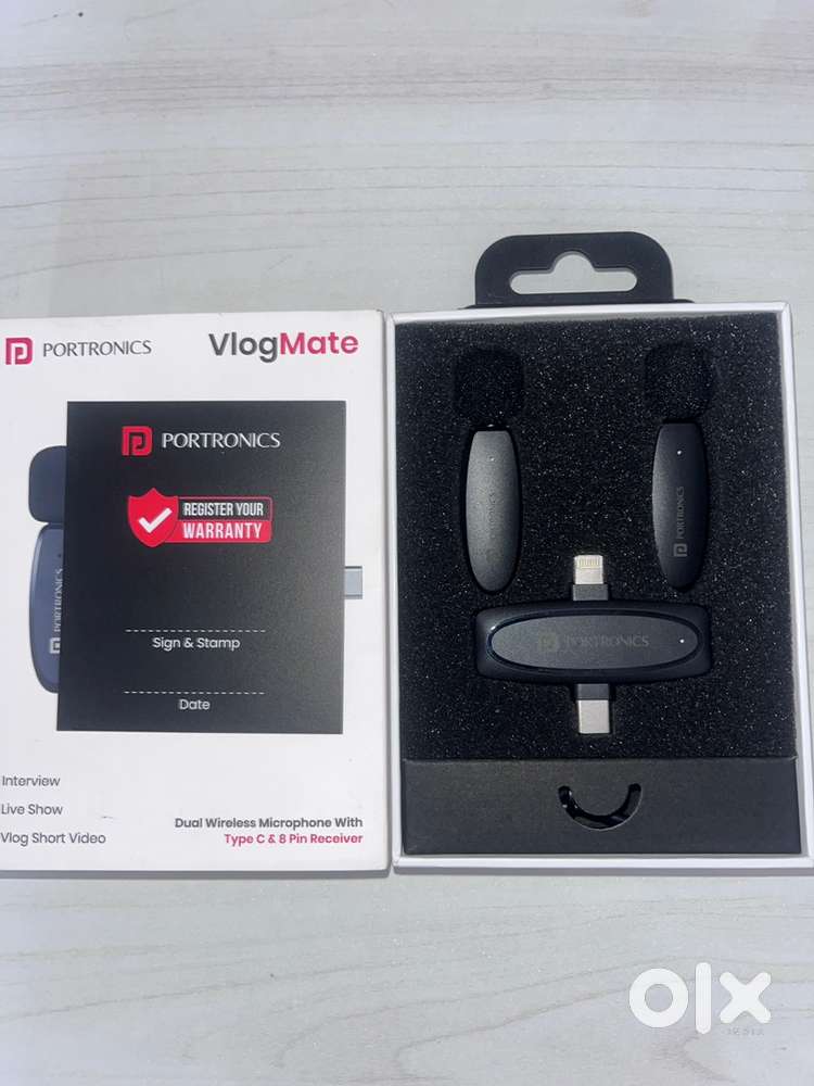 Brand New Portronics- Vlog Mate Wireless Dual Microphnoe