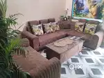 L shape Sofa with couch and center table