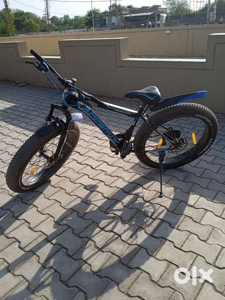 The bicycle is fat bike and it has gear system and many other features