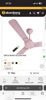Atomber Fan - Brand New  Erica Nuvo  Pink