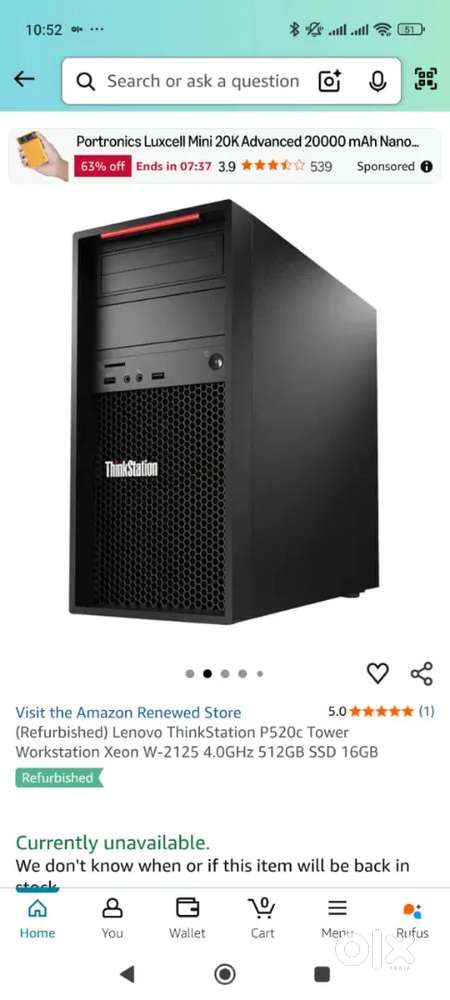 PowerFul Editing CPU Sale lenovo thinkstation p520c