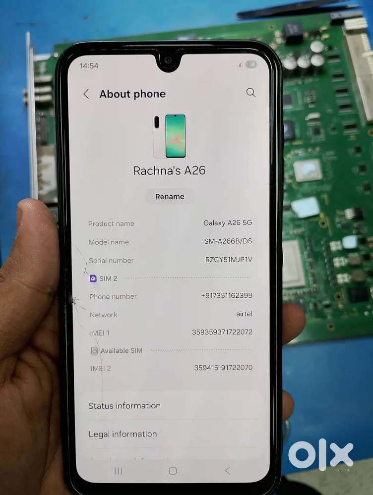 Samsung A26 with excellent condition under warranty